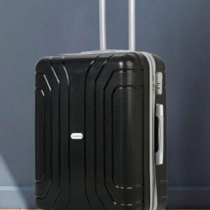 Teakwood Leathers Dart Small Black Trolley Bags 32 L - Cabin